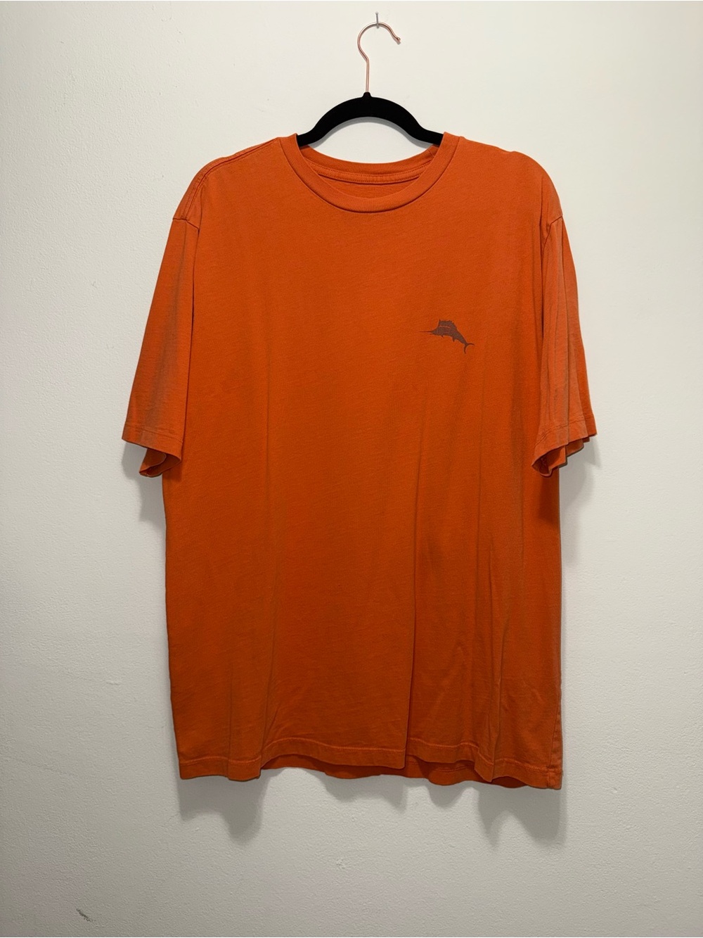 Tommy Bahama Orange Short-Sleeve Graphic Tee with Marlin and Sailing Logo